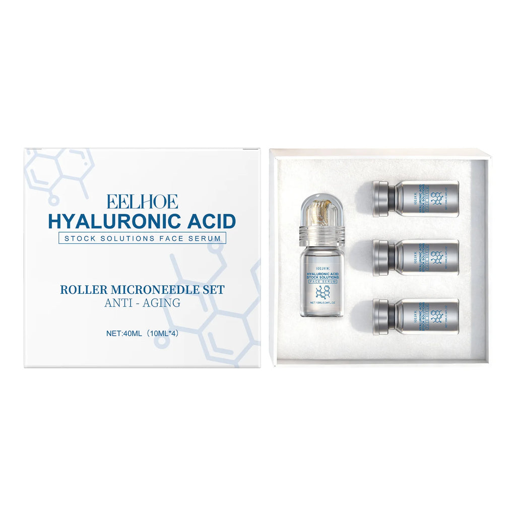 Niacinamide Dissolvable Microneedle Kit Hyaluronic Acid Essence Deep Hydration Nourish Refine Smooth Renew Facial Skin