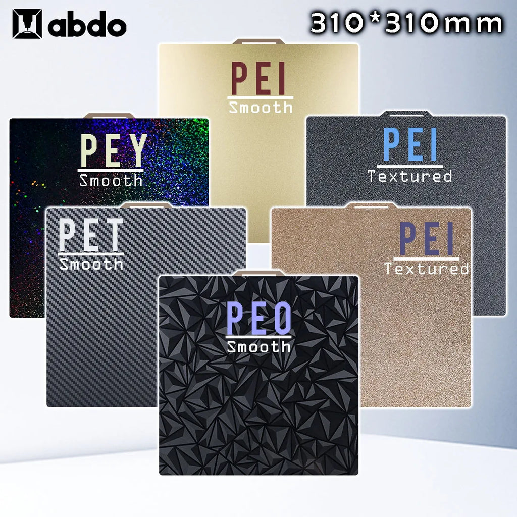 PEI PEO PEY PET Magnetic Build Plate for CR10 CR10S 3D Printer Bed 310x310mm Spring Steel Sheet for Artillery Sidewinder X1 X2
