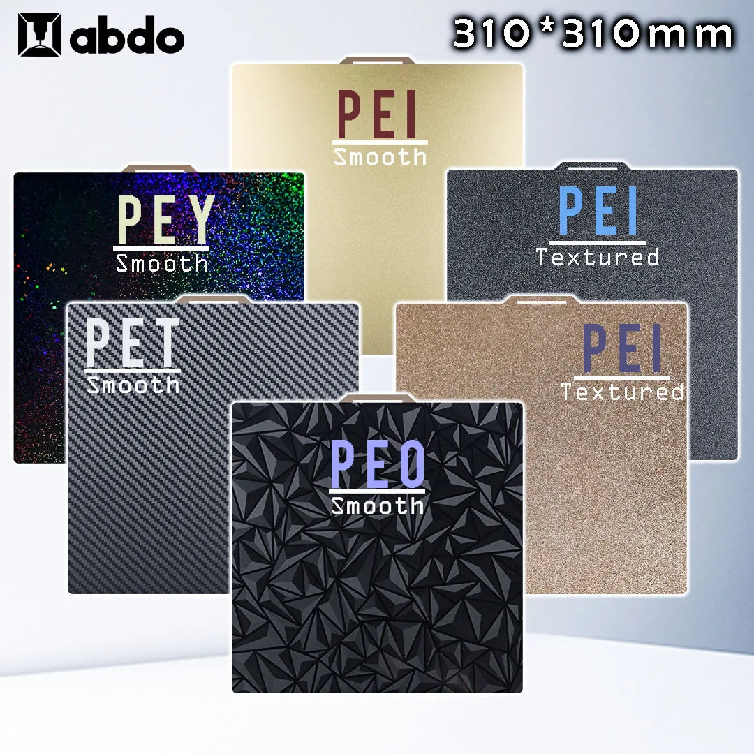 PEI PEO PEY PET Magnetic Build Plate for CR10 CR10S 3D Printer Bed 310x310mm Spring Steel Sheet for Artillery Sidewinder X1 X2