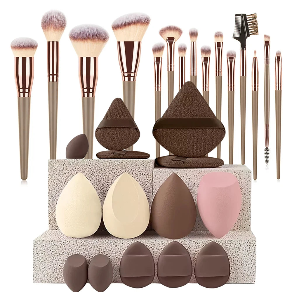 Makeup Brushes Set Face Eyes Make Up Brush Eyelash Eyeshadow Eyebrow Eyeliner Foundation Powder Blush Highlight Lips Brush