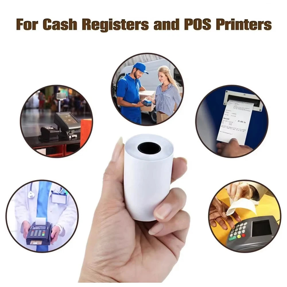 80mm/58mm Thermal Papers For Mini Thermal Receipt Printer PAD POS Printer 2 inch Paper Rolls For Business Bill Ticket Printing
