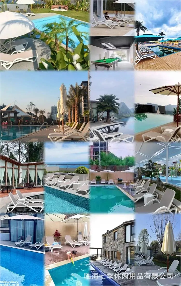 Outdoor pool loungers Hot spring Hammam bathroom Plastic leisure bed Internet celebrity bed Beach amusement park hotel bed