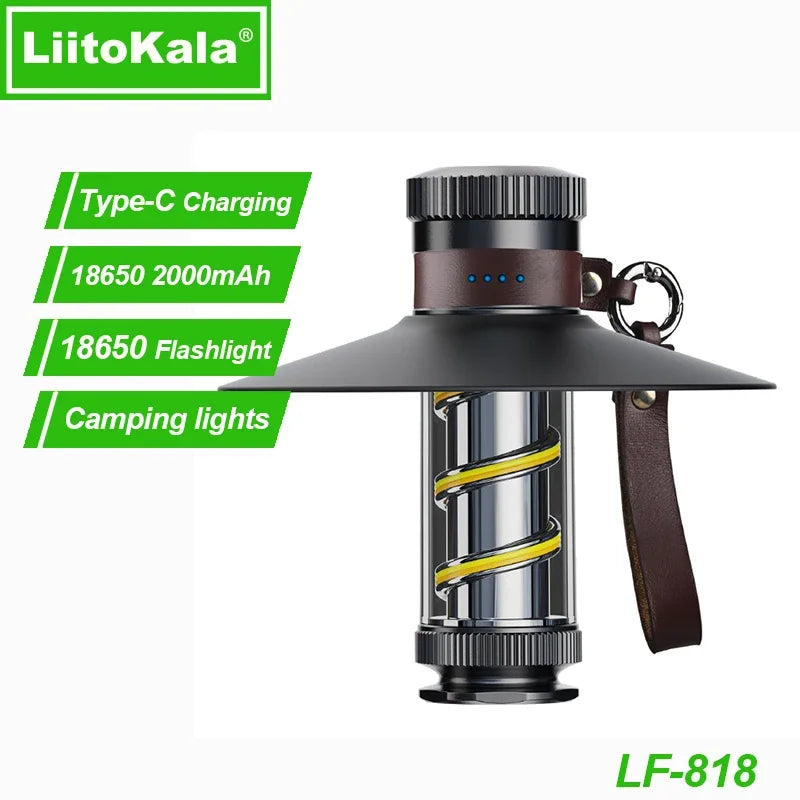 LiitoKala LF-818 Camping lights+18650 2000mAh Battery