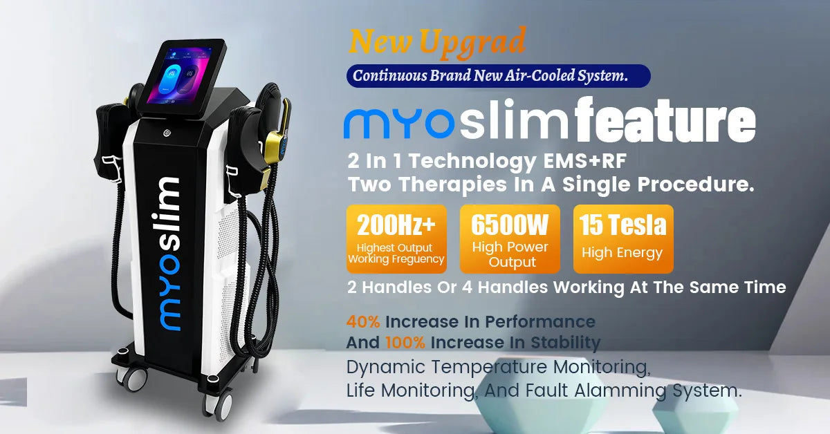 Professional Ems Ultra Pro RF Body Sculpt Shape Zero Myoslim Hiemt Neo Muscle Stimulator 4 Handle Machine for Salon