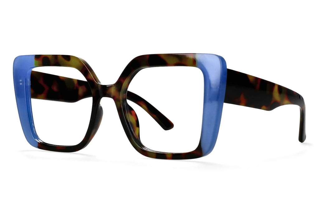 R56982 Colorful Large Size Reading Glasses Lady Trend Splicing Color Presbyopic Eyeglass Universal Prescription Spectacles Frame
