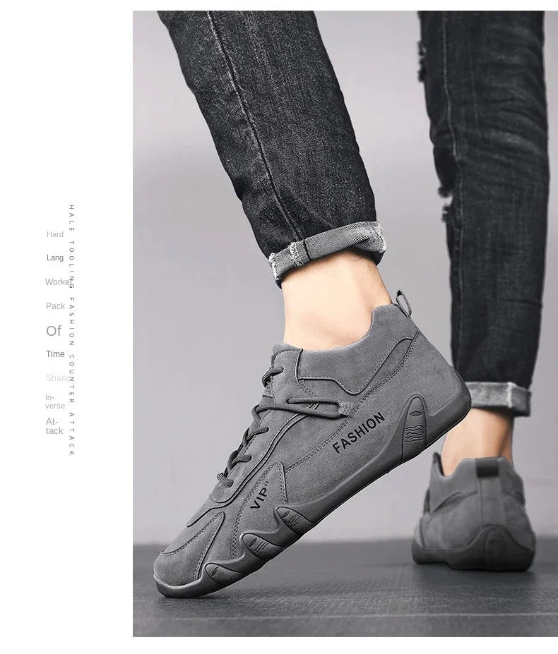 Ankle Boots For Men Spring Man Casual Sneakers Non Slip Khaki Work Mens Shoe Short Boots Loafers Lace Up zapatos de hombres