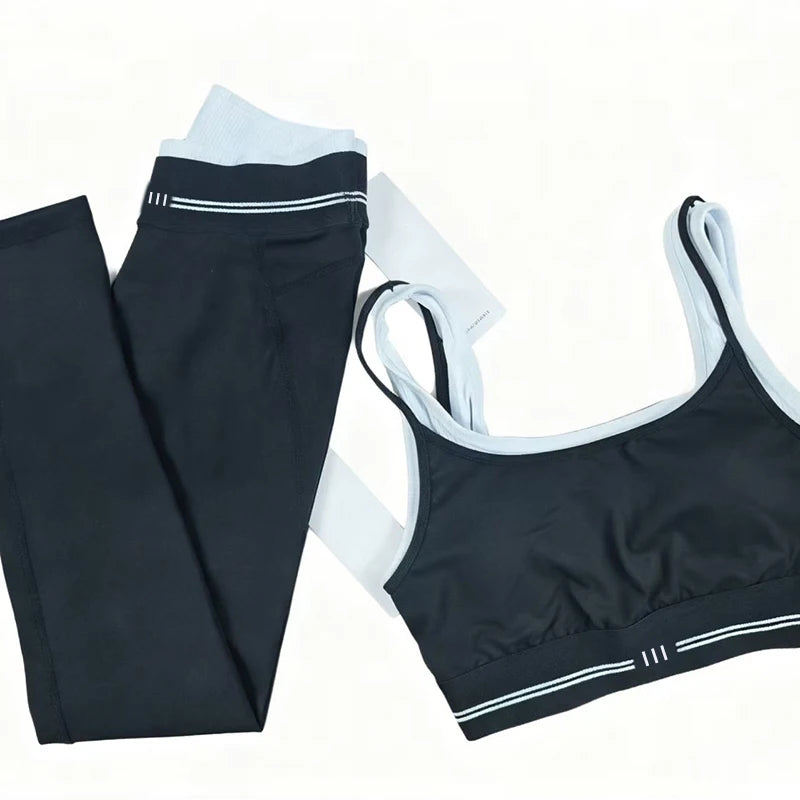 2026 Women's Tank Top and Pants Sports Fitness Yoga Pilates Running Jump Rope Set Two Piece Set