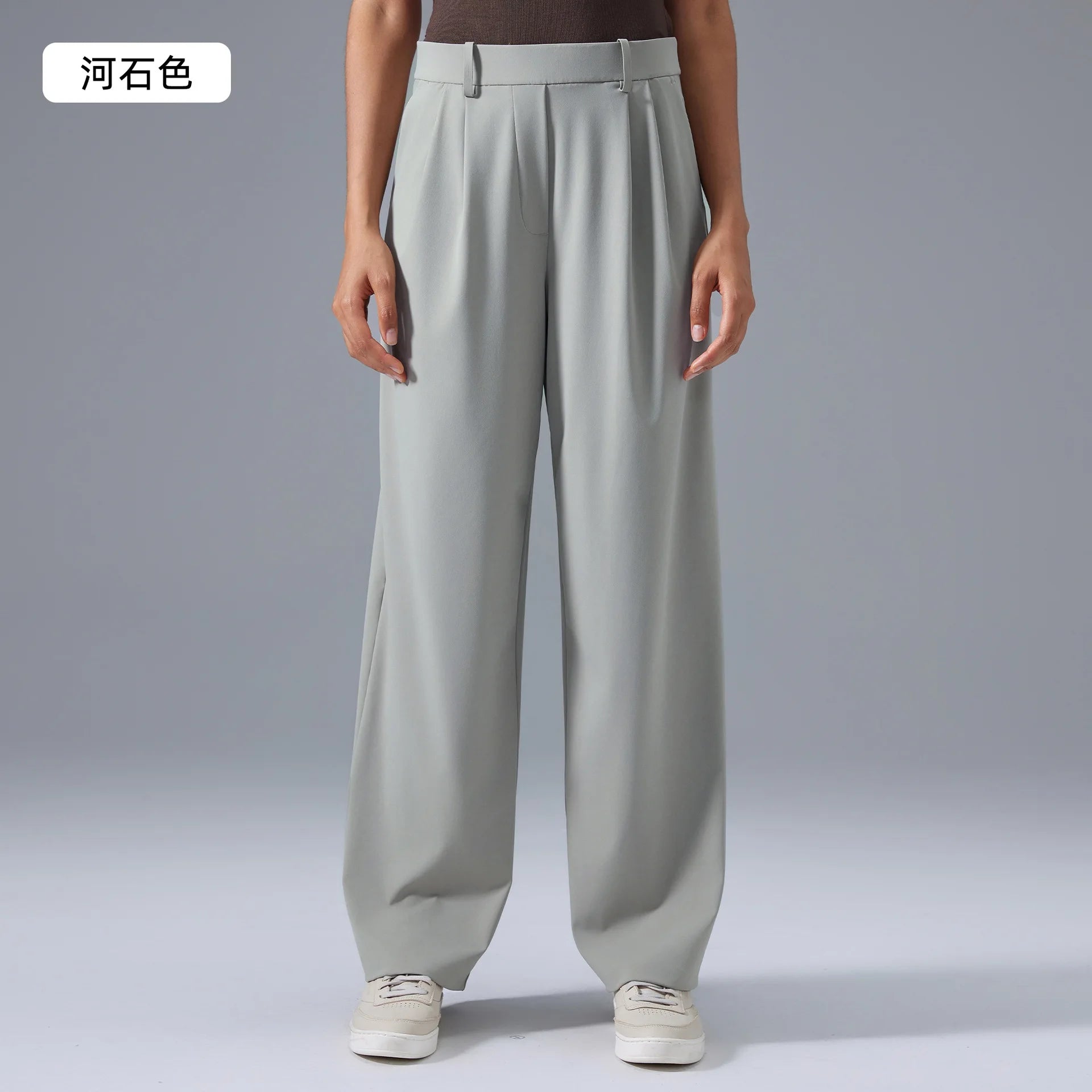 Women's Slimming Wide Leg Pants Loose Fit Breathable Thin Straight Tube Casual Sports Pants Versatile Comfortable