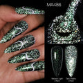 MEET ACROSS 7ml Red Series  Reflective Glitter Gel Nail Polish Autumn And Winter Series Semi Permanent UV DIY Nail Art For Manic