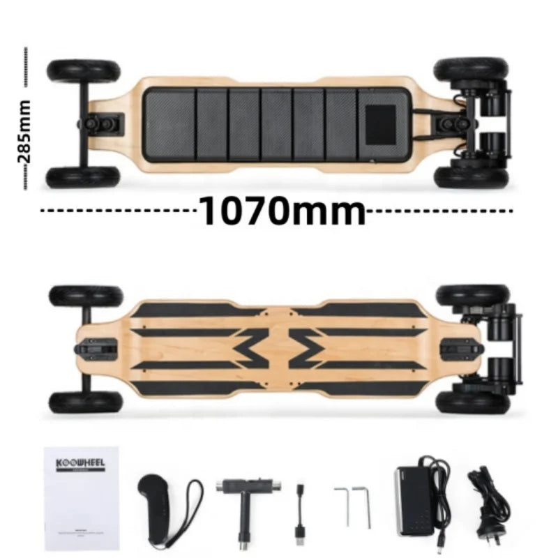 3500W*2 Belt Motor 15Ah Battery High Speed Electric Maple Bamboo Deck 50KM Range Mountain Long Board Skateboard