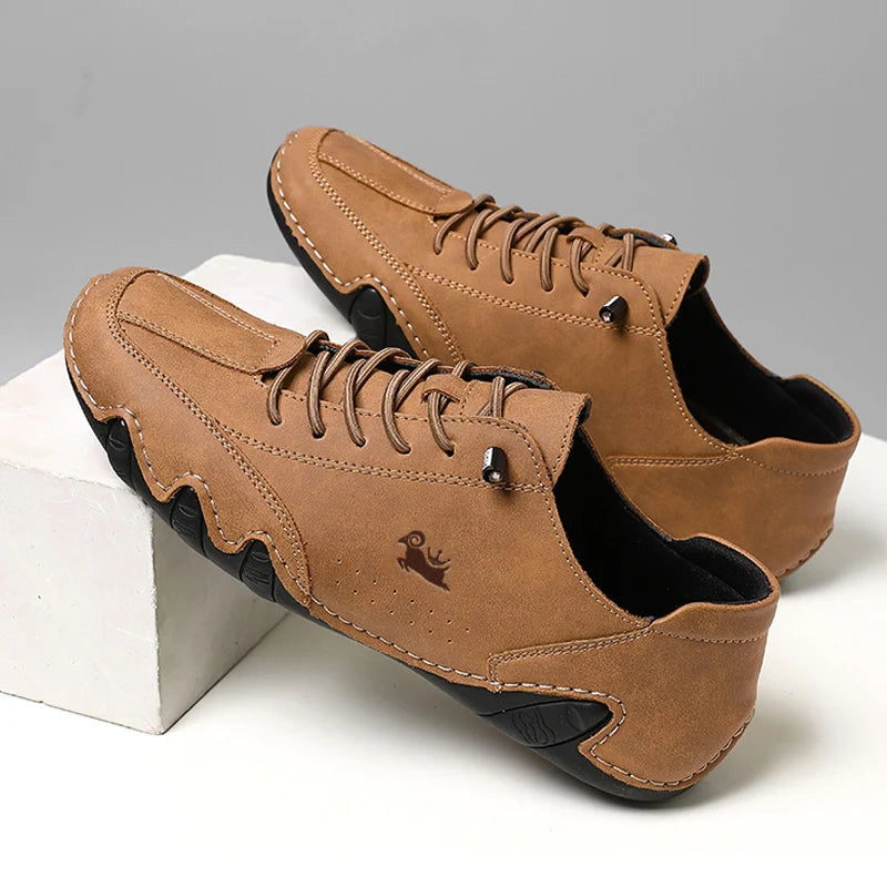 Men Casual Sneaker Leather Shoes for Men Luxury Brand Men Shoes Fashion Moccasins Man Sports Walking Footwear Motorcycle Shoes