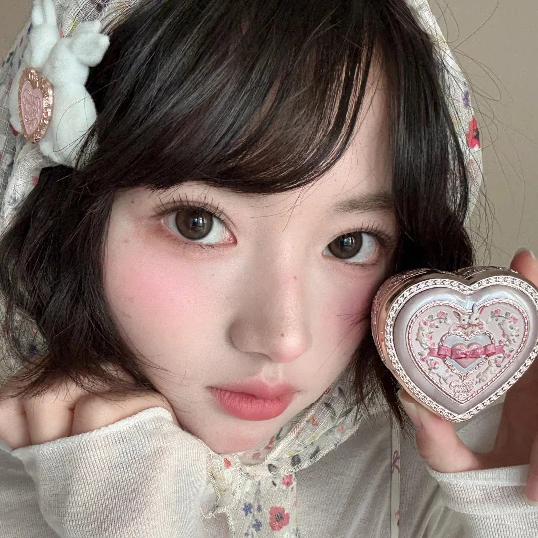 Flower Knows Bunny Garden Embossed Blush Soft Matte Long Lasting Natural Glow Waterproof Buildable Cheek Powder Vegan Makeup