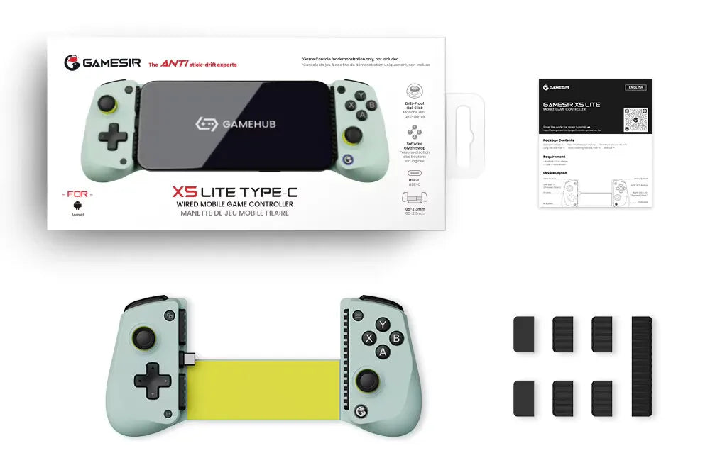 GameSir X5 Lite Mobile Gamepad Phone Game Controller for iPhone 16/15 iPad Mini Android Tablet Hall Effect Joysticks Design