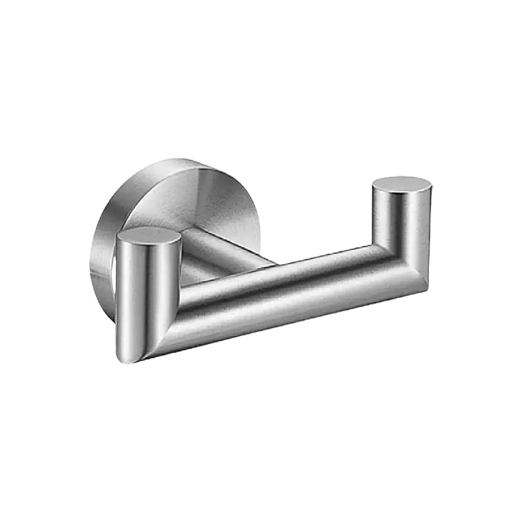 1Pcs or 2Pcs 304 Stainless Steel Bathroom Double Towel Hook Bathroom Creative Wall Metal Hook Door Back Wall Clothes Hook Waterproof Wall Hook - for Bathroom Bath Balls, Brush and Bedroom Jacket, Hat, Towel, Robe Hook Rack -