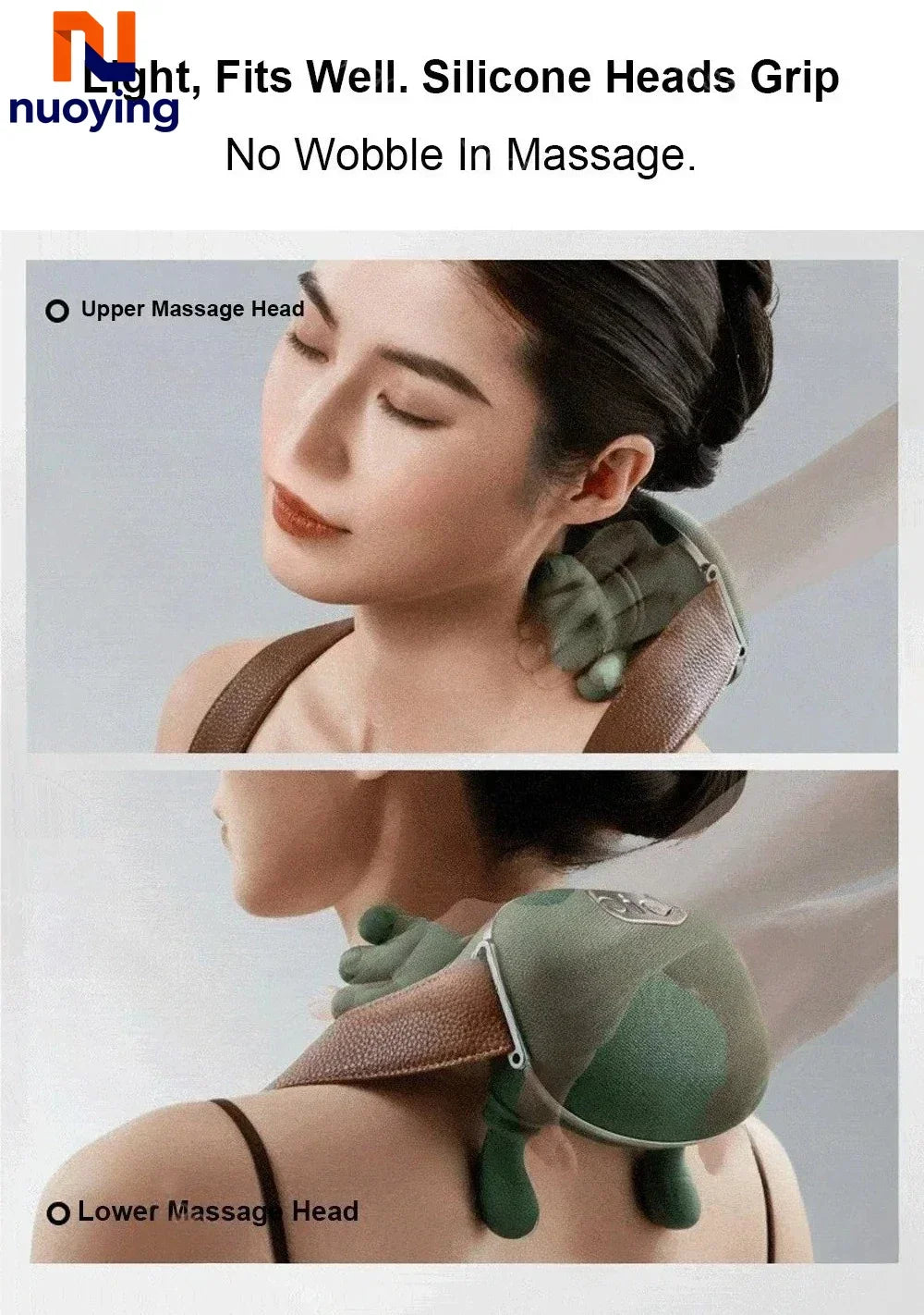 Portable Neck Shoulder Back Kneading Massage Shawl Wireless Body Relaxation Massager for Home Office Car Travel Use