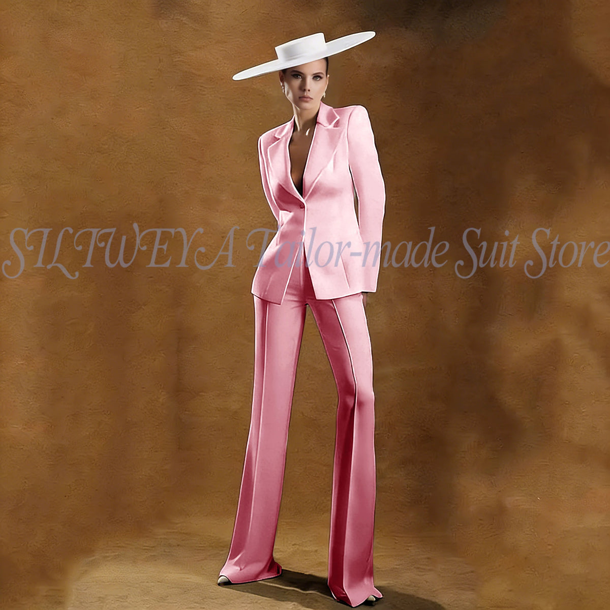 Ladies White Tailored Blazer Trousers Set Workplace Business Occasion Formal Attire 2026 Women Fashion Chic Office Commute Suit
