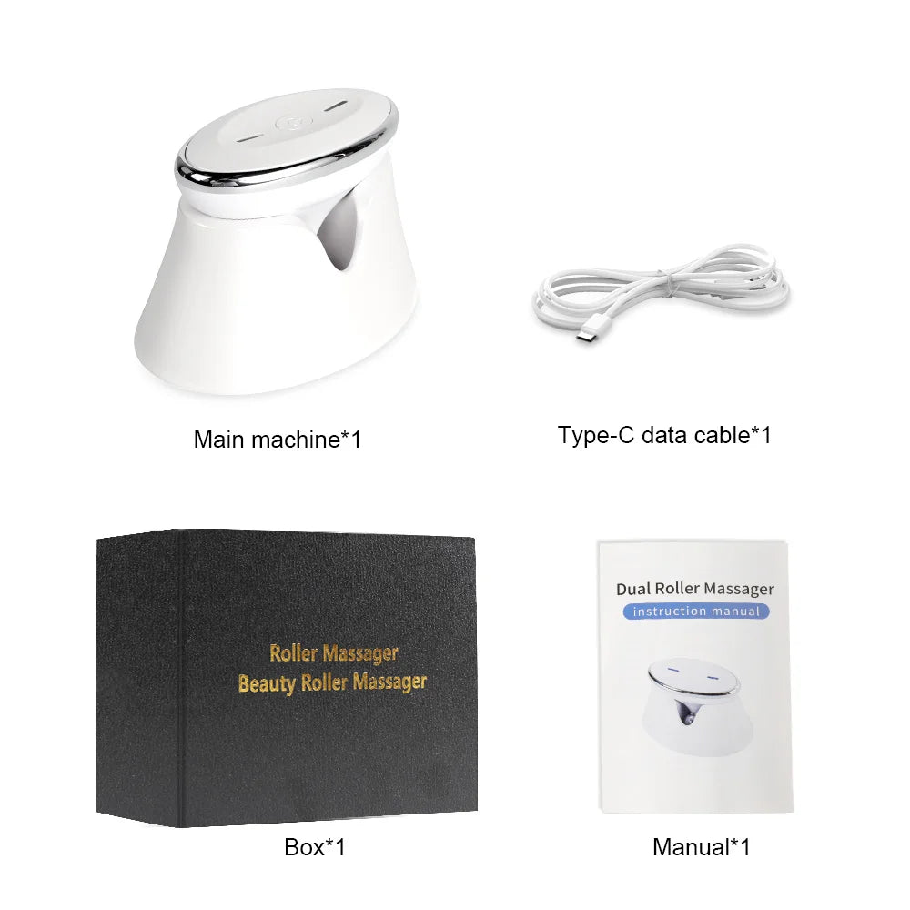 EMS Face Roller Massager Microcurrent Vibration Facial Neck Skin Care Device Face Lift Contour Beauty Tool Portable