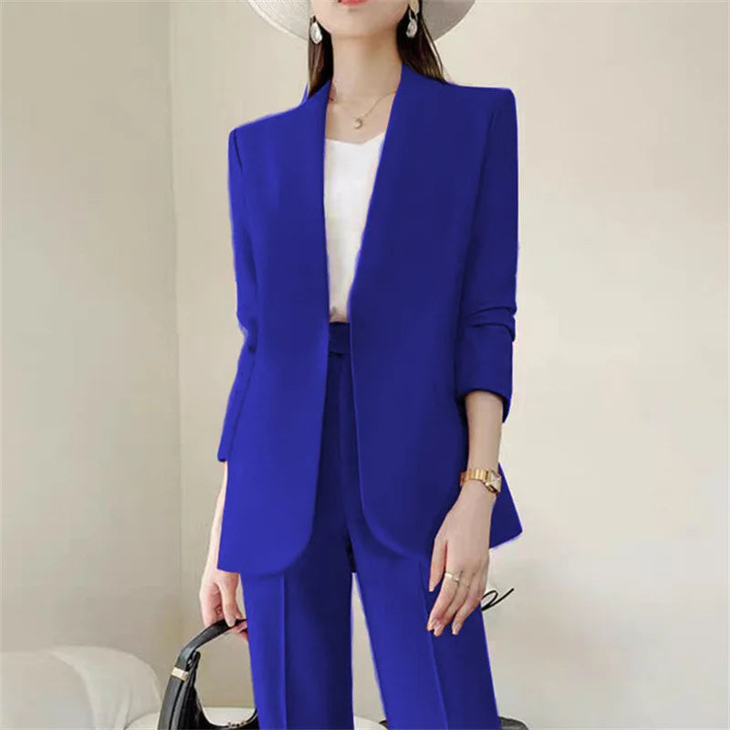 Fashion 2 Piece Sets Women Outfits Spring Autumn New in Korean Pants Sets Commuter Elegant Suit Coat 2 Piece Sets Women