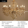Luxury Living Room Decorate LED Ceiling Pendant Lights Indoor Hanging Lights Fixture Home Crystal Chandeliers Villa Lighting