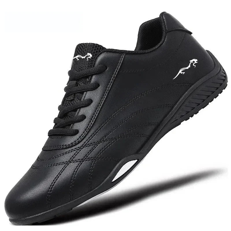 Men Leather Casual Shoes for Breathable Daily Walking Sneakers Lace-Up Driving Moccasin Non Slip Formal Shoes Zapatillas Hombre