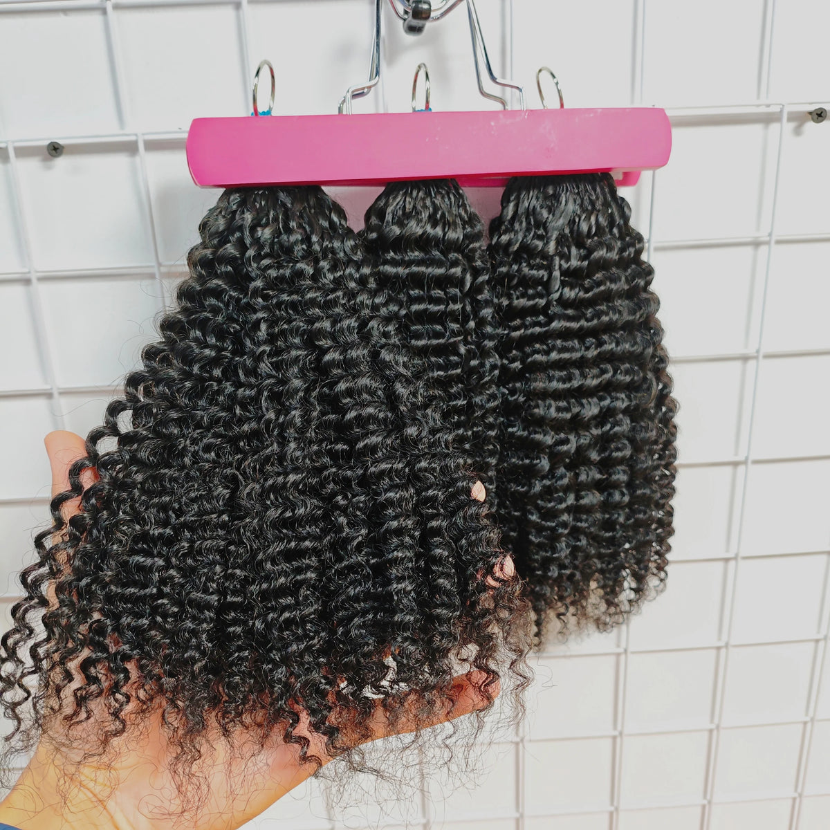 Pre-Separated Feather Crochet Human Hair Bundles Jerry Kinky Curly Deep Wave Hair Miracle Knots Braiding hair for Women