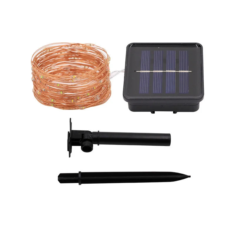 2~30M Ultra Long Solar String Fairy LED Light Outdoor Copper Waterproof Wedding Garland Decoration Garden Lights Party 8 Modes