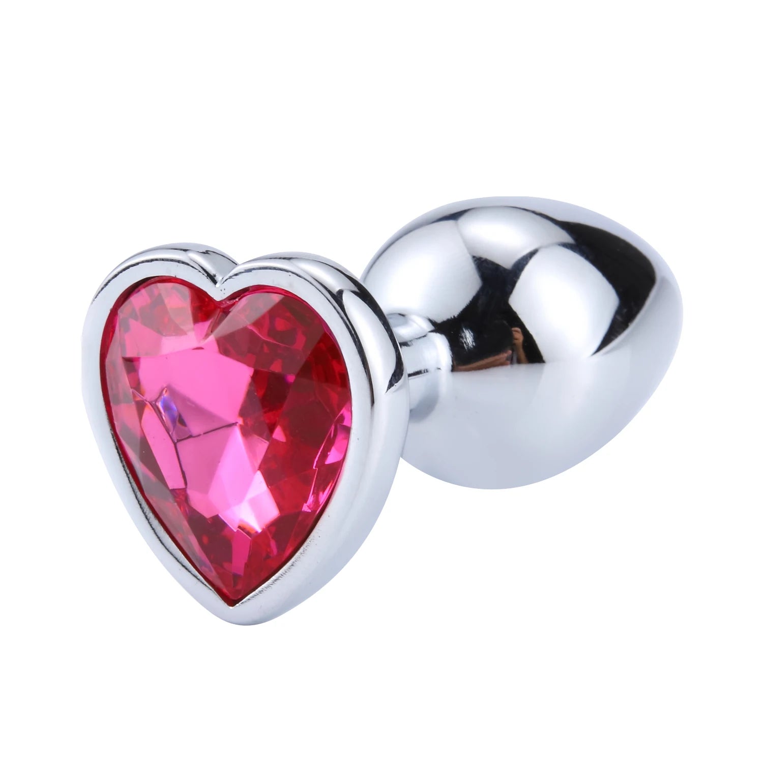Luxury Heart Gem Metal Anal Plug Training Set Stainless Steel Butt Plug Kit for Beginners Men Women Couples Erotic Bedroom Game