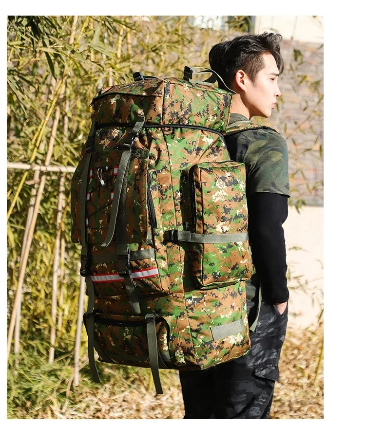 Outdoor Climbing Backpack Large Capacity Outdoor Travel Sports Luggage Bag Hiking Trekking Camping Mountaineering Men Rucksack