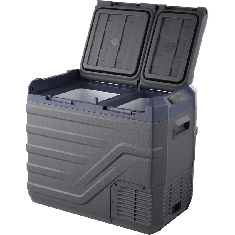 Car Refrigerator Fridge,40 L Dual Zone Portable Freezer,12/24V DC And 100-240V AC Compressor Cooler For Outdoor,Camping,RV