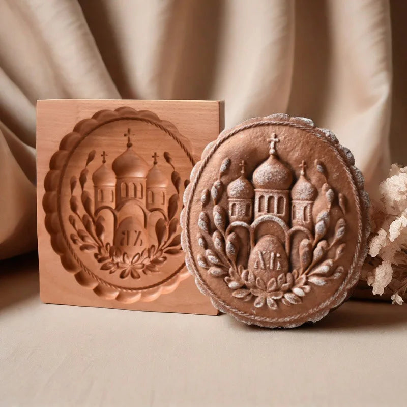 3D Cookie Baking Molds Wooden Gingerbread Mold Press Pumpkin Embossing Tools for Cake Decor DIY Kitchen Gadgets Cookies Moulds