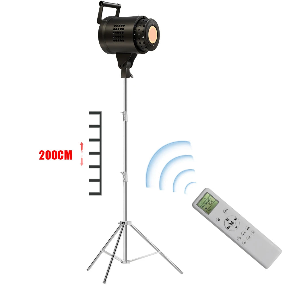 SH Bowens 135W Photography COB Video Light  Dimmable 3000-6500K For Softbox Lighting Portrait Flash Studio Video Live Streaming