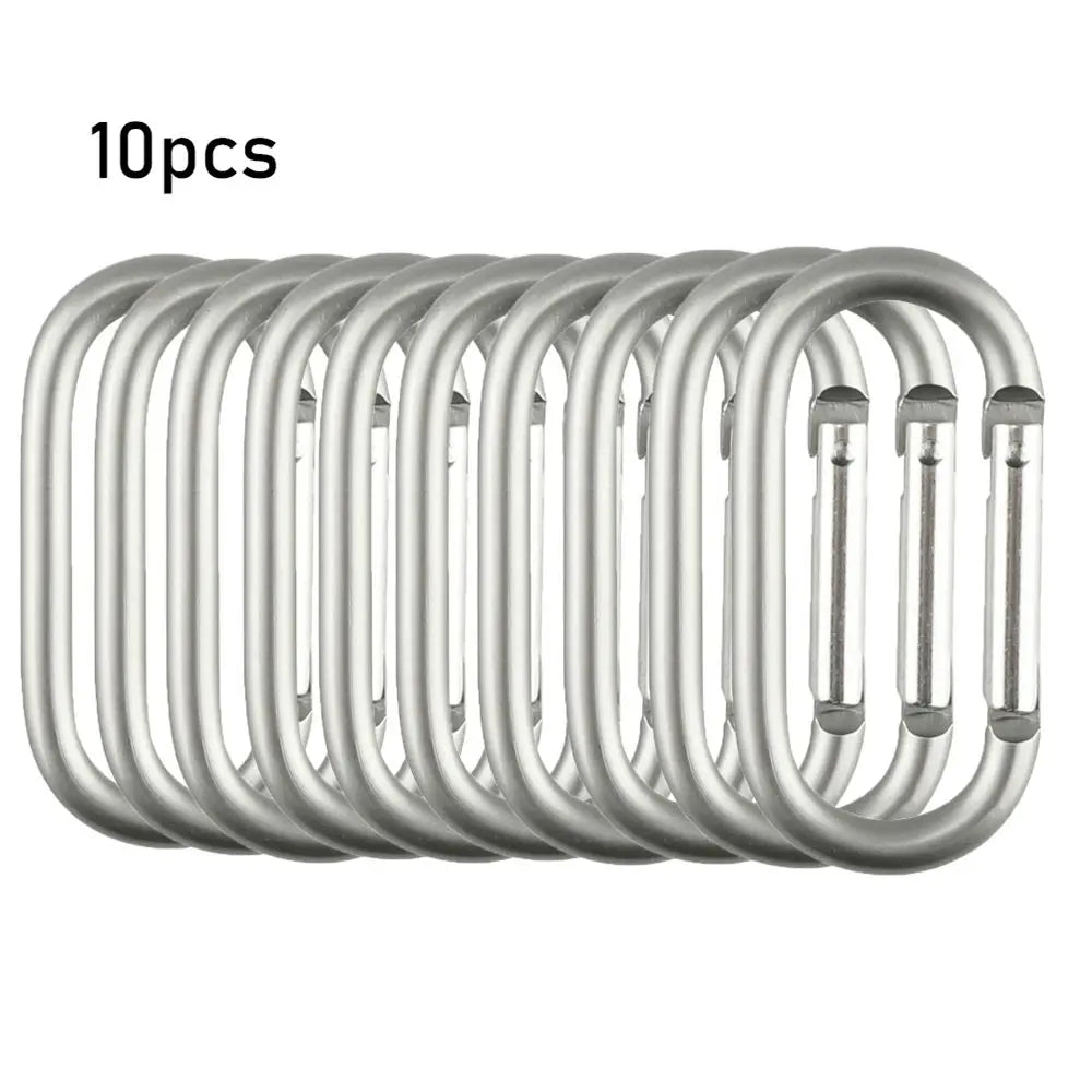 2/5/10pcs Survival Gear Camping Hiking Outdoor tool Camp Mountaineering Hook Buckle Keychain Travel Kit Climing Carabiner
