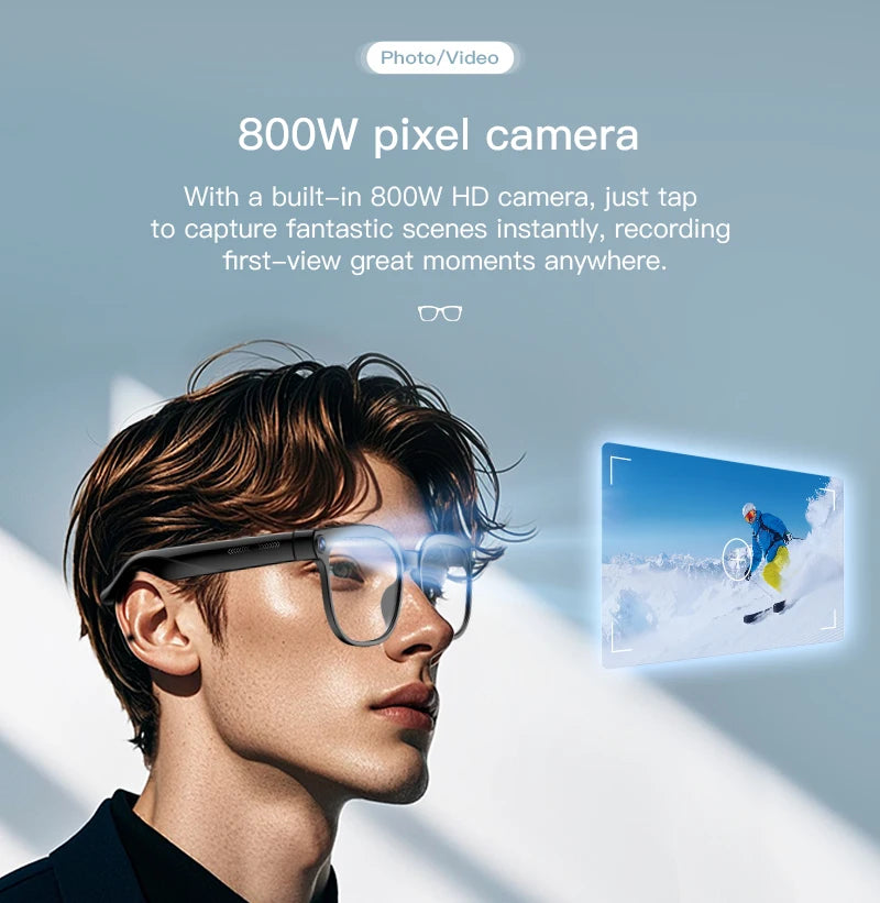 2026 New Smart Glasses Men 4K 8MP HD Camera Video Recording Language Translation ChatGPT WIFI Bluetooth Call Audio Glasses Women