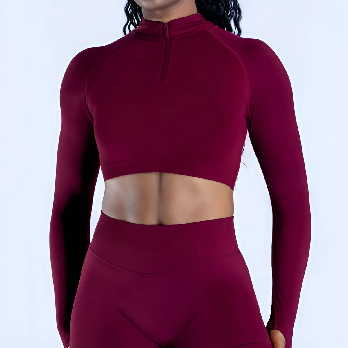 NCLAGEN Crop Zippy Fitness Top Long Women Sleeve GYM Clothes Seamless Running Workout Quick Dry Pilates Sports Yoga Shirt