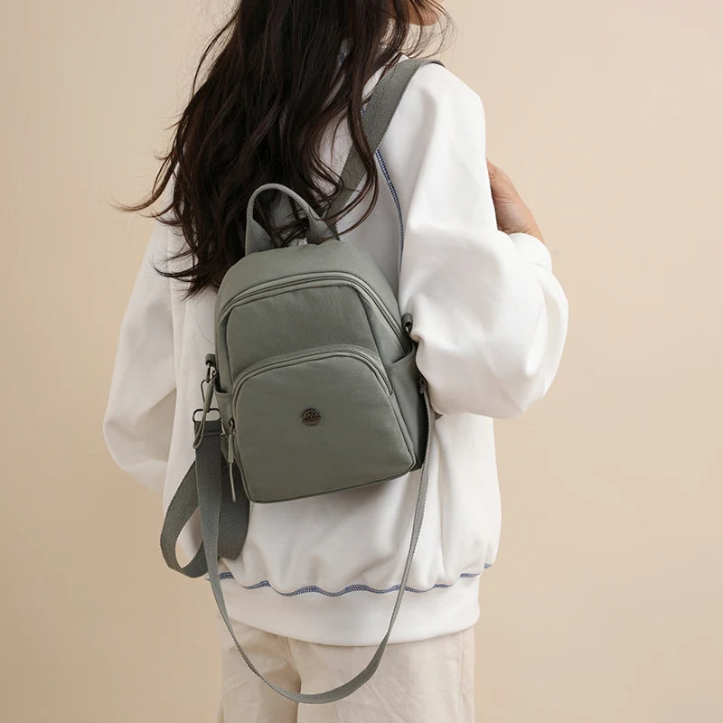 New Women Casual Travel Lightweight Small Backpack With Large Capacity Waterproof Cloth Shoulder Bag and High-end Feel for Girls