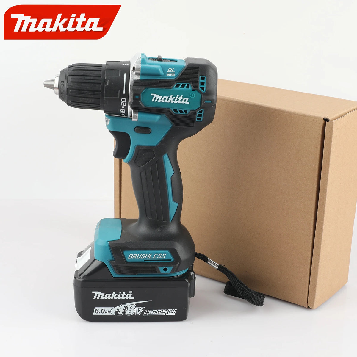 Makita DDF487 18V Brushless Screwdriver Electric Drill Impact Drill of Decoration Team Power Tools for Makita 18V Battery,10mm