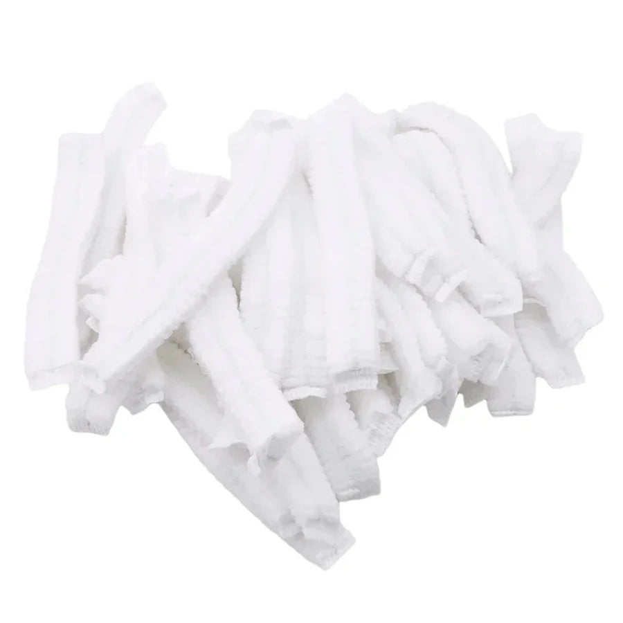 20/100Pcs Disposable Non Woven Fabric Hat For Eyelash Extension Makeup Hair Net Caps SPA Hair Salon Sterile Hats Supplies