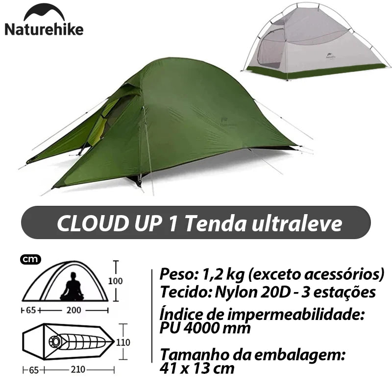 Naturehike Mongar 2 Tent Cloud Up 1 2 3 Persons Tent Star River Tent Cycling Tent Ultralight Outdoor Travel Hiking Camping Tent