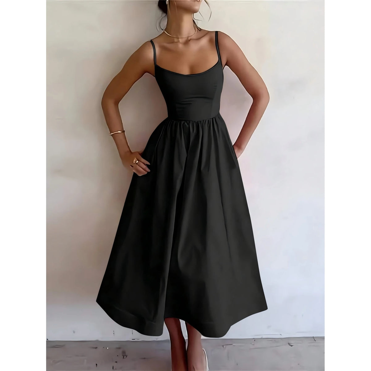 High Waist A-Line Dress Elegant Vacation Style Women's Gown Strapless Slimming Skirt Casual Leisure Fashion plus Size
