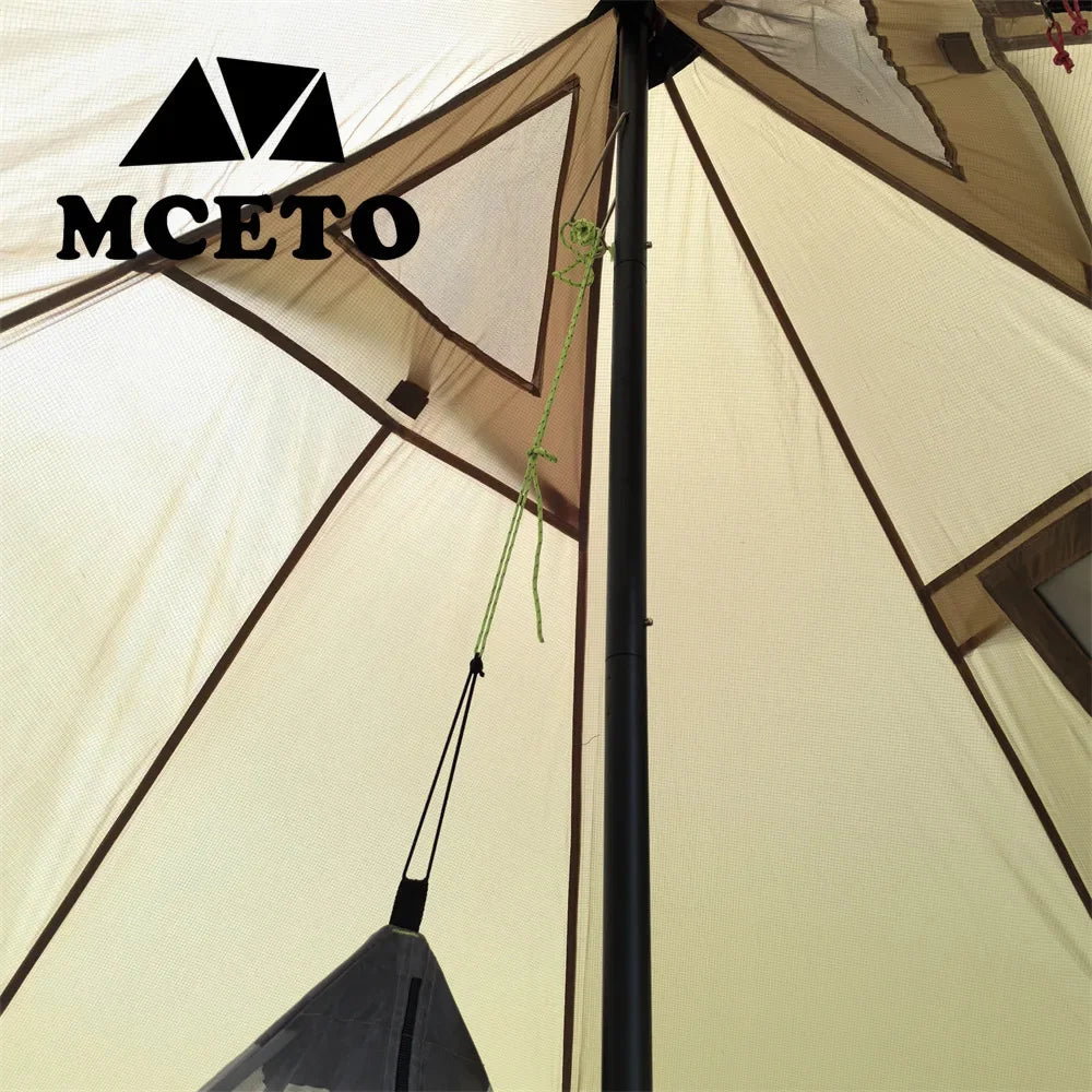 Ultralight Mongolian Yurt Tent Camping Pyramid Tent Outdoor Winter Tent With Chimney Hole  Hiking Backpacking Hot Tent Teepee