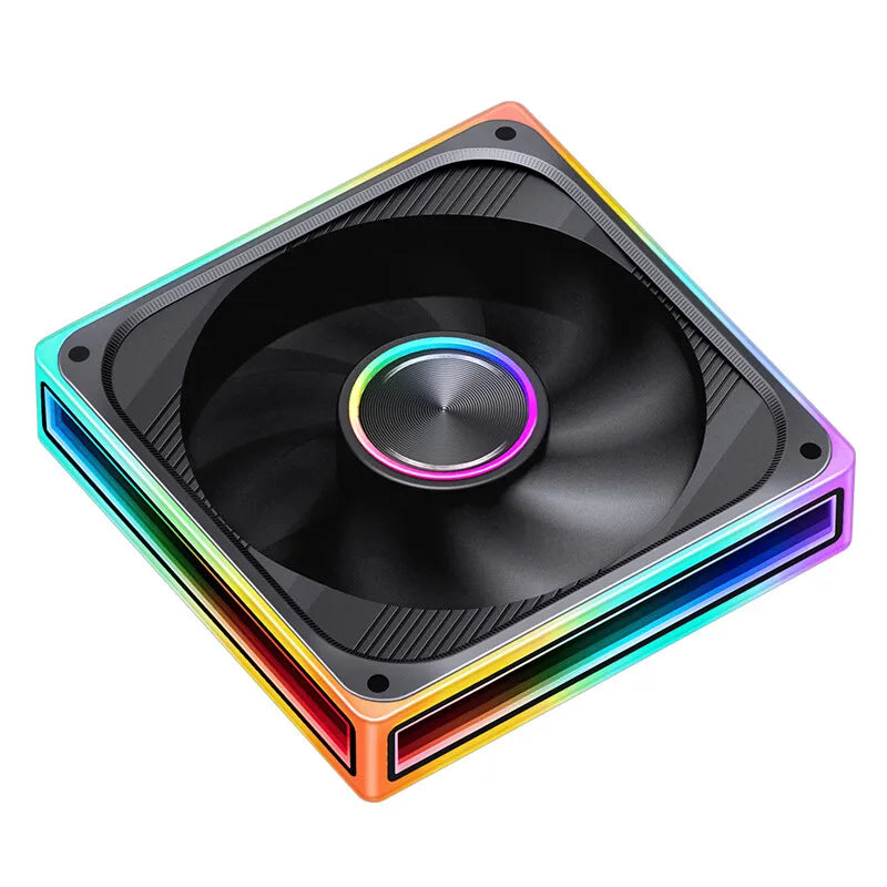 JONSBO ZE-120/240/360 120mm ARGB Case Fan, Infinity Mirror RGB, PWM Fan, MB Sync, Aluminum CD Pattern Hub Badge