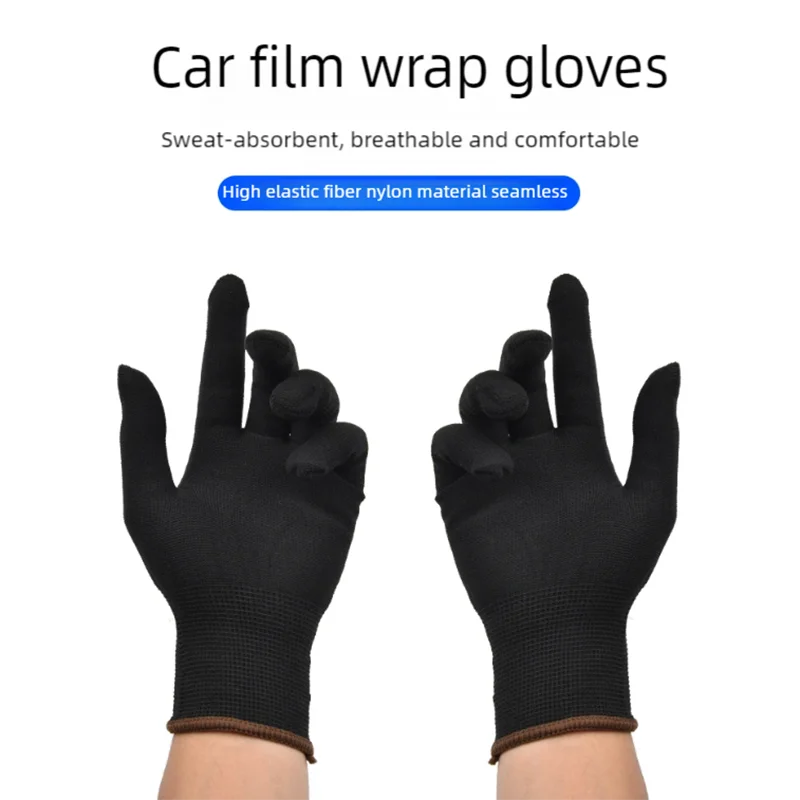 ALIWRAP 5/10Pairs Vinyl Car Wrap Gloves Window Tinting Film Application Protect Tool Nylon Anti-Static Wrapping Tint Work Gloves