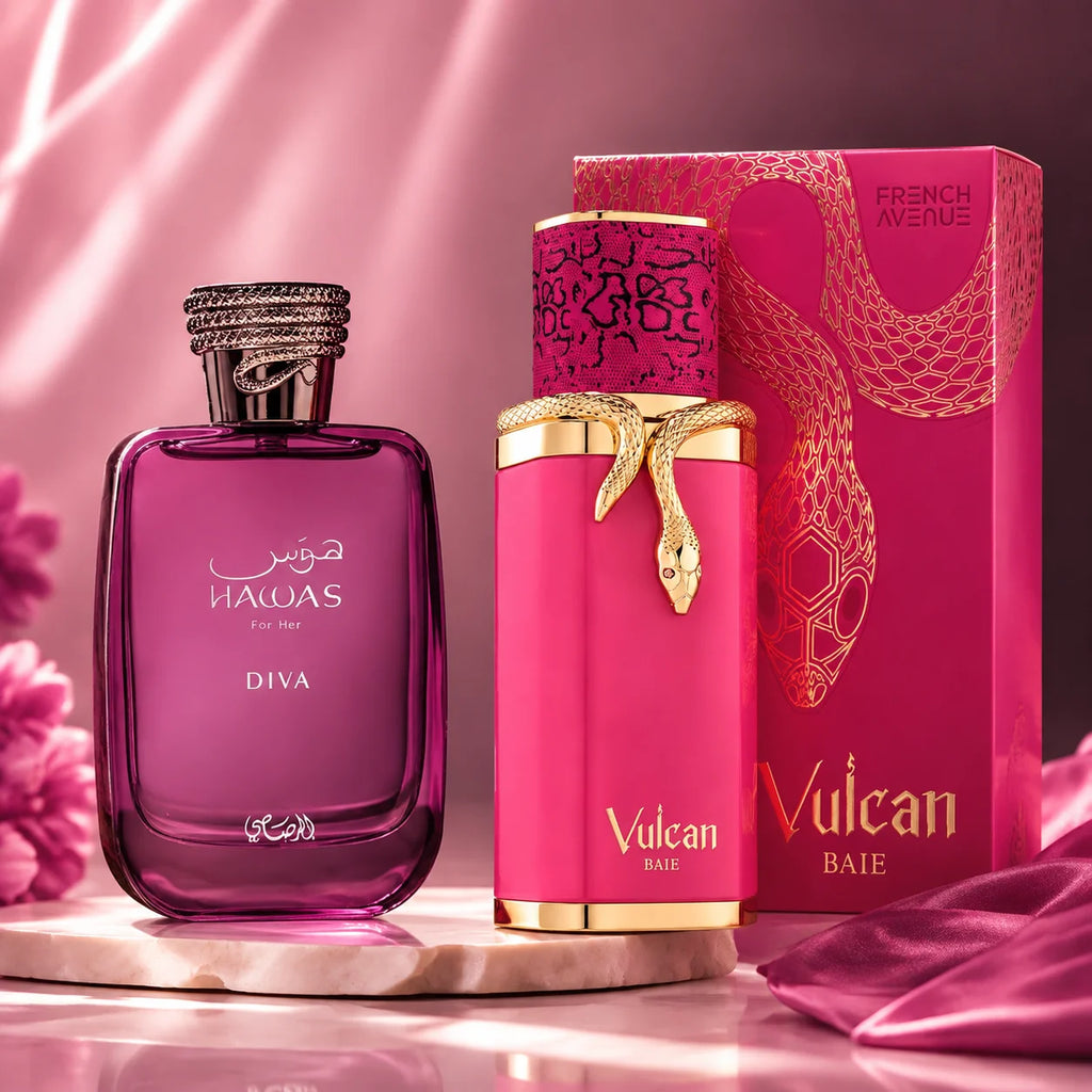 Women Perfume Gift Set, Hawas Diva & Vulcan Baie Eau De Parfum 100ml Each,Long‑Lasting Floral Fruity Oriental Scent,Luxury Arabian Fragrance Gift Box For Her Dating Holiday Present