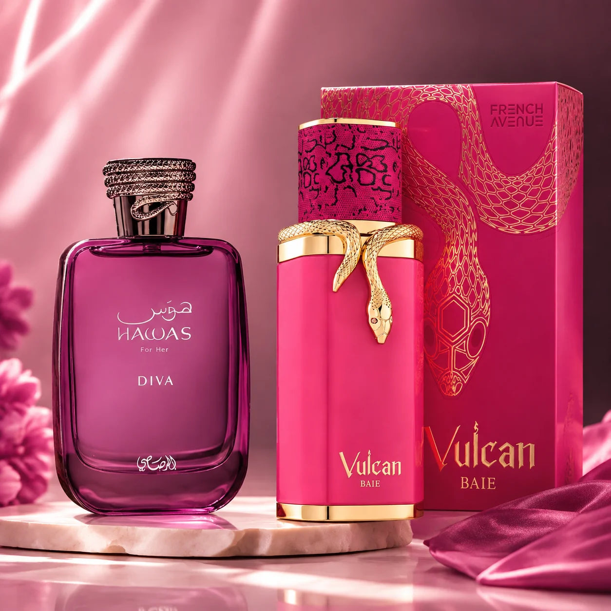 Women Perfume Gift Set, Hawas Diva & Vulcan Baie Eau De Parfum 100ml Each,Long‑Lasting Floral Fruity Oriental Scent,Luxury Arabian Fragrance Gift Box For Her Dating Holiday Present