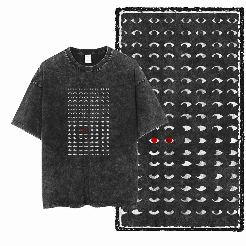 COOLMIND DB Cat Printed Cotton Acid Washed Exclusive Graphic Unisex T Shirt Cool Streetwear Men Tshirts Big Size Tee for Men
