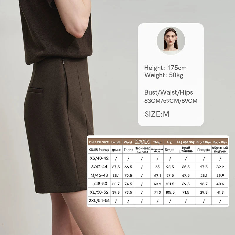 AMII 2025 Autumn Concise for Loose Casual Wide-leg Female pants Elegant Office Lady Simple  Shorts Bottoms 12523083