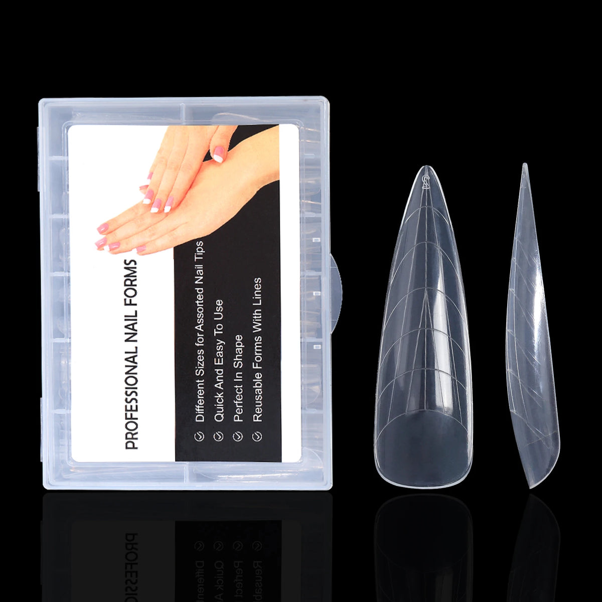 BNG Top Forms for Nails Dual Forms Nails Forms for Extension Full Cover Quick Building Gel Mold Tips Poly Nail Gel Mold