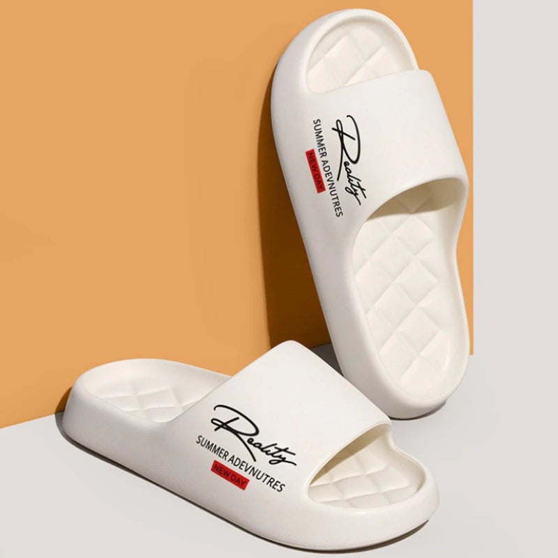 Soft EVA Indoor Bathroom Slippers For Women Men Summer House Shoes Anti-Slip Odor-Resistant Couples Home Shower Beach Slides