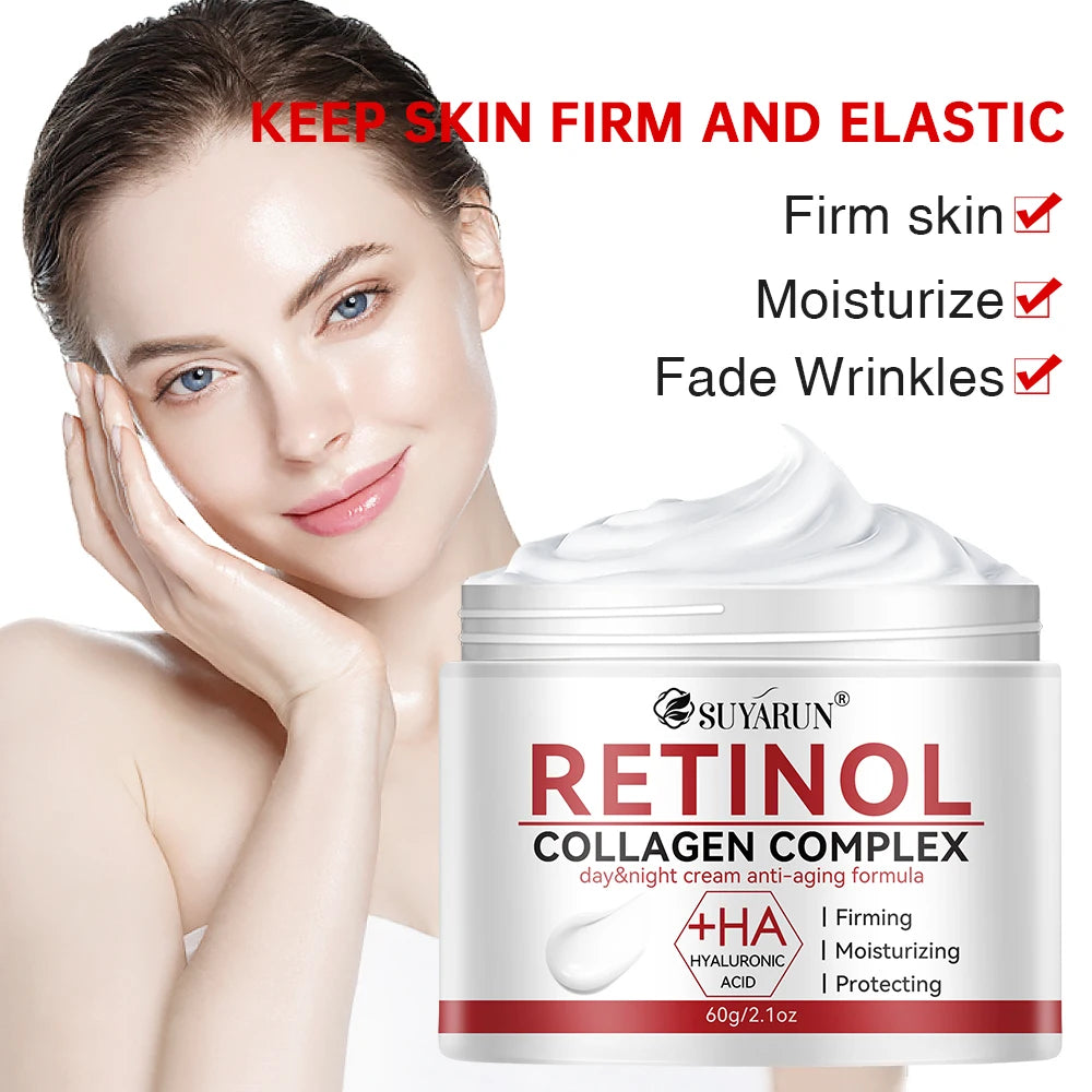 SUYARUN Firming White Cream Rich in Retinol and Hyaluronic Acid That Brightens and Hydrates, Removes Wrinkles and Resists Aging