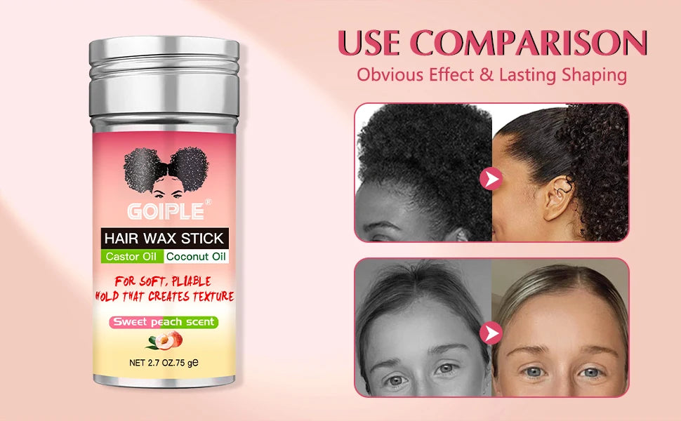 Styling Hair Wax Stick Broken Back Hair Smoothing Finishing Solid Wax Fast-drying Waterproof Lace Adhesive Pre-closure Wig Glue
